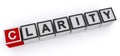 Clarity word block Royalty Free Stock Photo