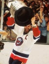 Clark Gilles holding the Stanley Cup. Royalty Free Stock Photo