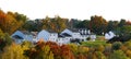 Clark Summit, Pennsylvania, U.S - October 20, 2020 - A residential neighborhood surrounded by striking color of fall foliage