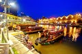 Clarke Quay at Singapore River Royalty Free Stock Photo