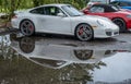 Clarkesville, Georgia/USA-09/12/20 White porsche parked outdoors