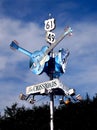 Delta Blues Guitar Highway Sign Royalty Free Stock Photo