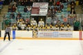 Clarkson Bench in NCAA Hockey Game Royalty Free Stock Photo