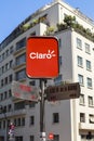 CLARO SIGN ON THE STREET OF SANTIAGO, CHILE