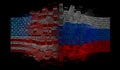 Clash of the United States and Russia Royalty Free Stock Photo