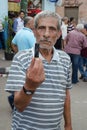 Clashes between demonstrators and Muslim Brotherhood Royalty Free Stock Photo