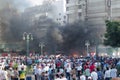 Clashes between demonstrators and Muslim Brotherhood Royalty Free Stock Photo