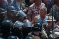 Clashes outside the Ukrainian parliament