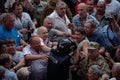 Clashes outside the Ukrainian parliament