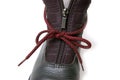 Clasp-zipper on boot. Royalty Free Stock Photo