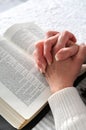 Clasped Hands in Prayer Royalty Free Stock Photo