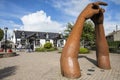 Clasping Hands Sculpture at Gretna Green in Scotland
