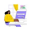 Class access code isolated cartoon vector illustrations.