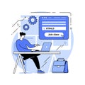 Class access code isolated cartoon vector illustrations