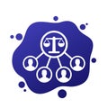 class action or collective lawsuit vector icon