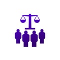 class action icon, collective legal case
