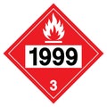 Class 3 Asphalt UN1999 Symbol Sign, Vector Illustration, Isolate On White Background, Label .EPS10