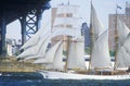 The class B tall ships sailing from Wall Street, Manhattan to the Brooklyn Bridge, New York