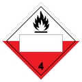 Class 4 Blank Spontaneously Combustible Symbol Sign, Vector Illustration, Isolate On White Background Label. EPS10