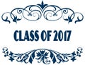 CLASS OF 2017 blue text frames.