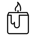 Class candle icon outline vector. Massage making