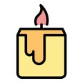 Class candle icon vector flat