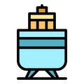 Class candle icon vector flat