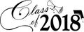 Class of 2018 with Cap and Diploma Royalty Free Stock Photo