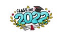 Class of 2022. Comic emblem in pop art style Royalty Free Stock Photo