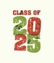 Class of 2025 Concept Stamped Word Art Illustration