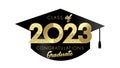 2023 class of Congratulation Graduate on black square academic cap