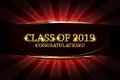 Class of 2019 Congratulations Royalty Free Stock Photo