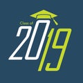 Class of 2019 Congratulations Graduate Typography Royalty Free Stock Photo