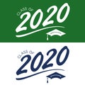 Class of 2020 Congratulations Graduate Typography with Cap and T Royalty Free Stock Photo