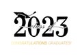Class of 2023. Congratulations graduates. Graduation template. Flat style Vector illustration Royalty Free Stock Photo