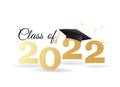 Class of 2022. Congratulations graduates graduation concept vector illustration