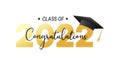 Class of 2022. Congratulations graduates graduation concept vector illustration Royalty Free Stock Photo