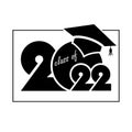 2022 Class of. Cover of card for 2022 graduation. Creative flat design for greetings card, invitation, albom Royalty Free Stock Photo