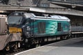 Class 68 diesel-electric loco nuclear flask train Royalty Free Stock Photo