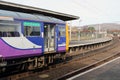 Class 144 diesel multiple unit train at Carnforth Royalty Free Stock Photo