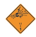 Class 1 Explosives Symbol, Division 1.2 Royalty Free Stock Photo