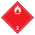 Class 2 Flammable Gas Symbol Sign ,Vector Illustration, Isolate On White Background Label .EPS10 Royalty Free Stock Photo