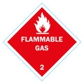 Class 2 flammable gas symbol. Vector illustration. Royalty Free Stock Photo