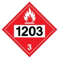 Class 3 Gasoline UN1203 Symbol Sign, Vector Illustration, Isolate On White Background, Label .EPS10