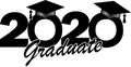 2020 Graduate Black and White Banner