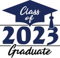 Class of 2023 Graduate Blue Stacked Graphic