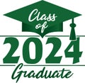 Class of 2024 Graduate Green Graphic