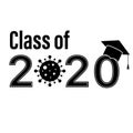 Class 2020 graduate school graduation coronavirus vector