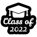 CLASS OF 2022. Graduation banner for high school, college graduate