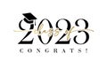Class of 2023 with graduation cap Royalty Free Stock Photo